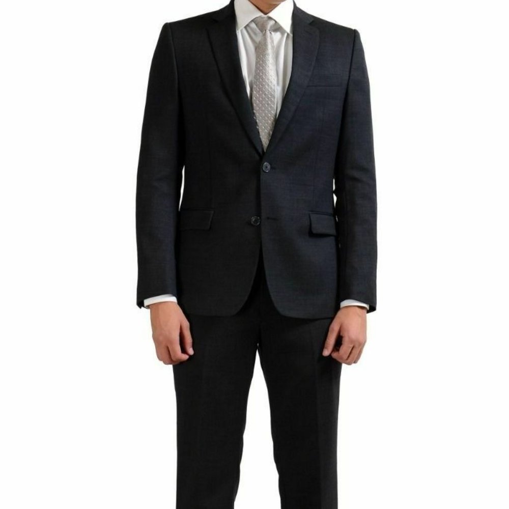 Versace Collection Wool Gray Two Button Men's Suit